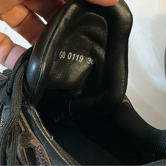 Women’s LV Monogram Black and Brown Sneakers Size 36 - Picture 4 of 14